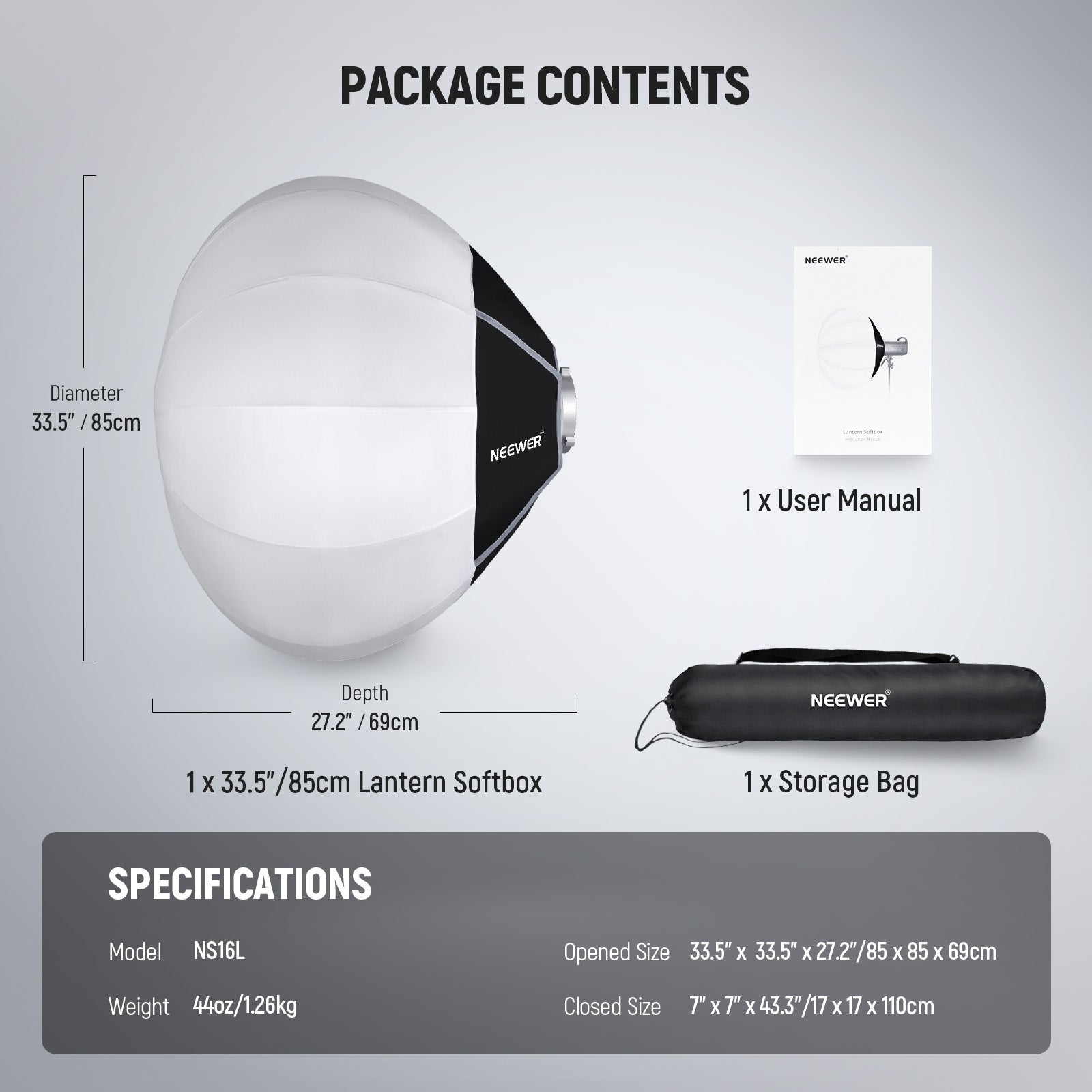 NEEWER BASICS NS15L/NS16L Lantern Softbox