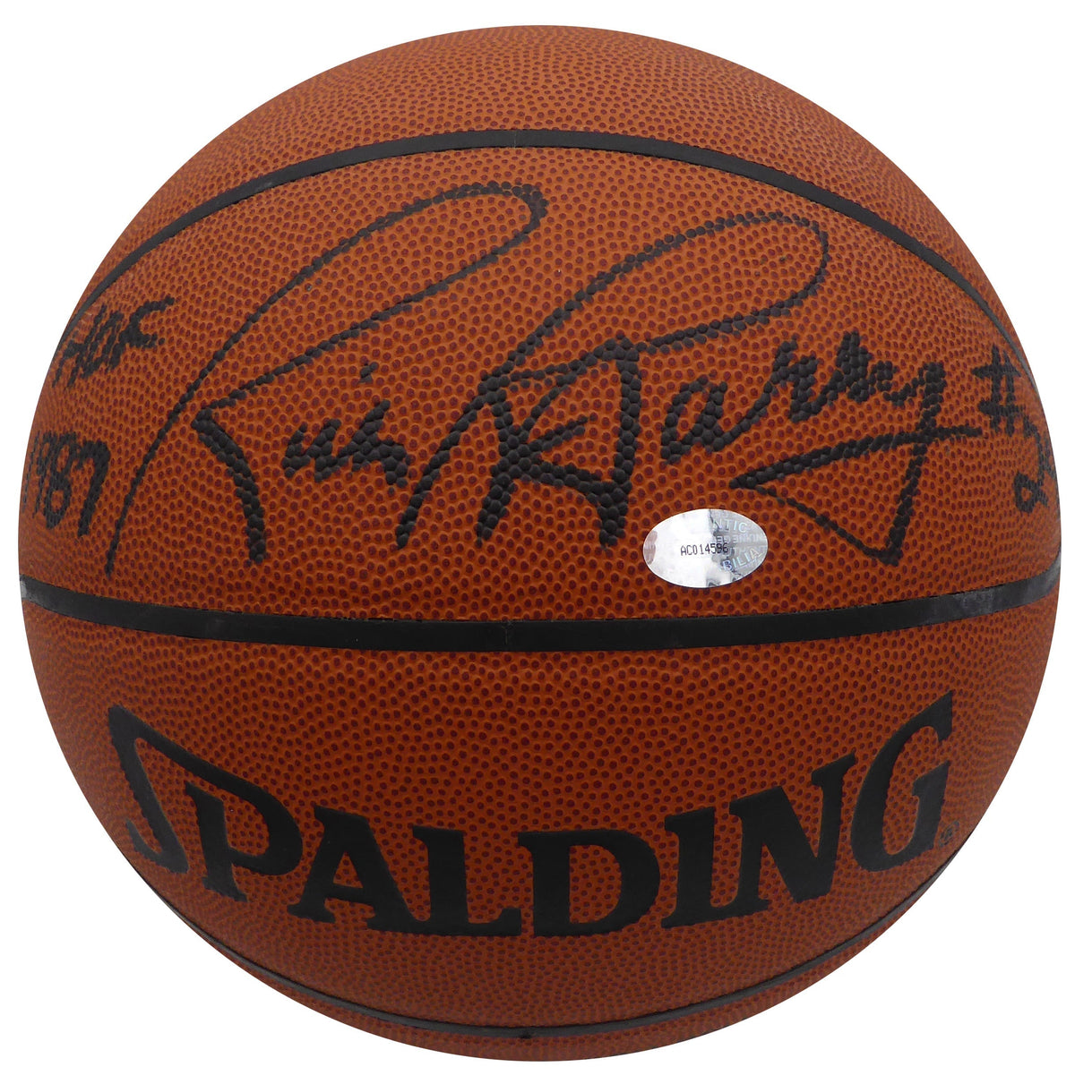 Rick Barry Autographed Spalding All Court Basketball Golden State Warriors "HOF 1987" JSA #AT76245