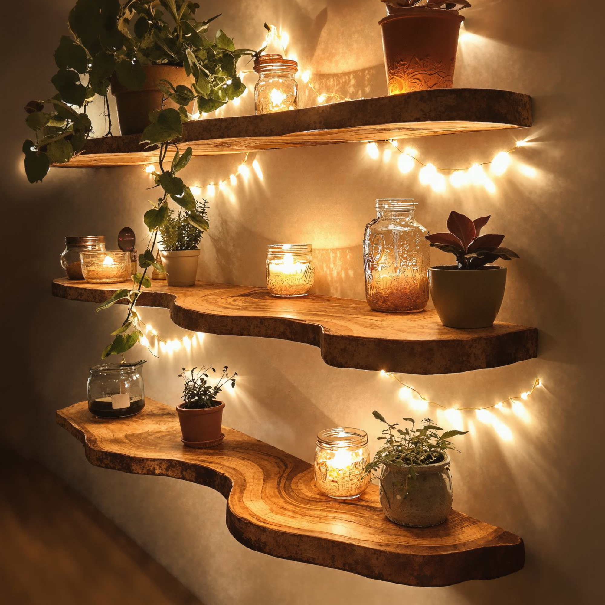 Farmhouse Floating Shelves Live Edge