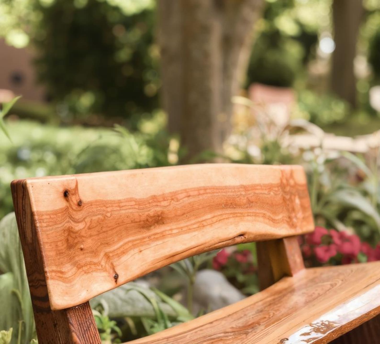 Rustic Interior Style Live Edge Handcrafted Bench For Outdoor And Hallway Seating