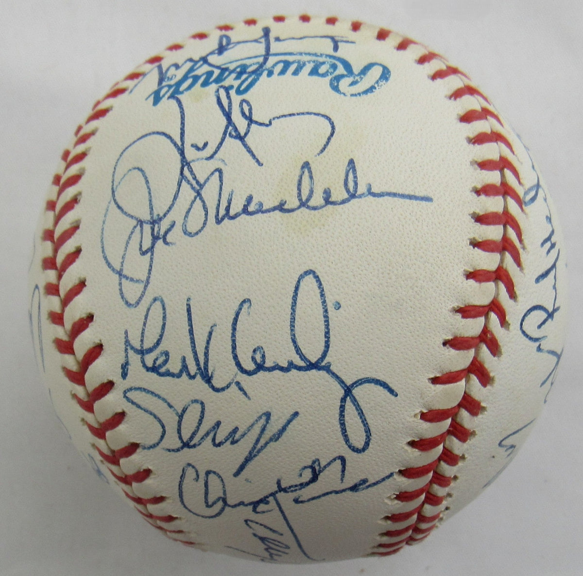 Terry Collins, Rickey Henderson, Tim Salmon and More Multi Signed Auto Baseball B171