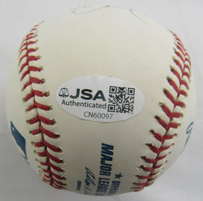 Don Larsen David Cone David Wells Signed Auto Rawlings Baseball JSA CN60097