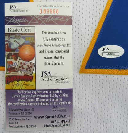 Chris Mullin Signed Auto Warriors Basketball Jersey w/ HOF Insc JSA J89658