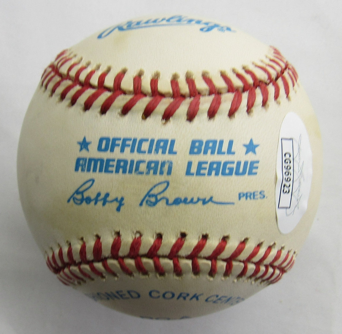 Sparky Anderson Cecil Fielder Signed Auto Baseball JSA CG96923