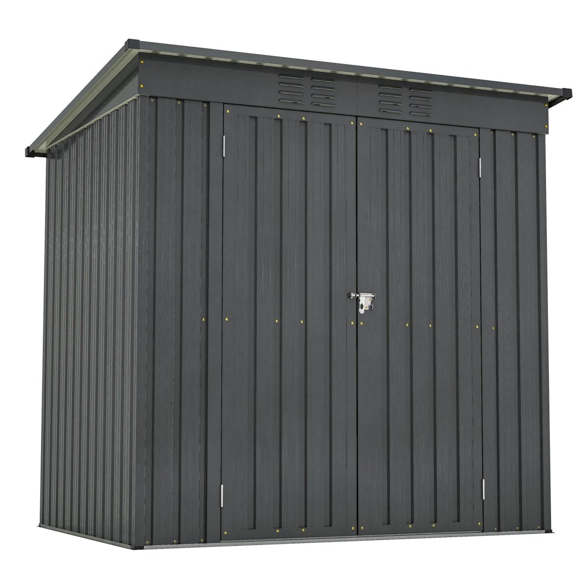 6 x 4 ft Outdoor Metal Storage Shed – All-Weather Tool Shed for Garden, Backyard & Lawn