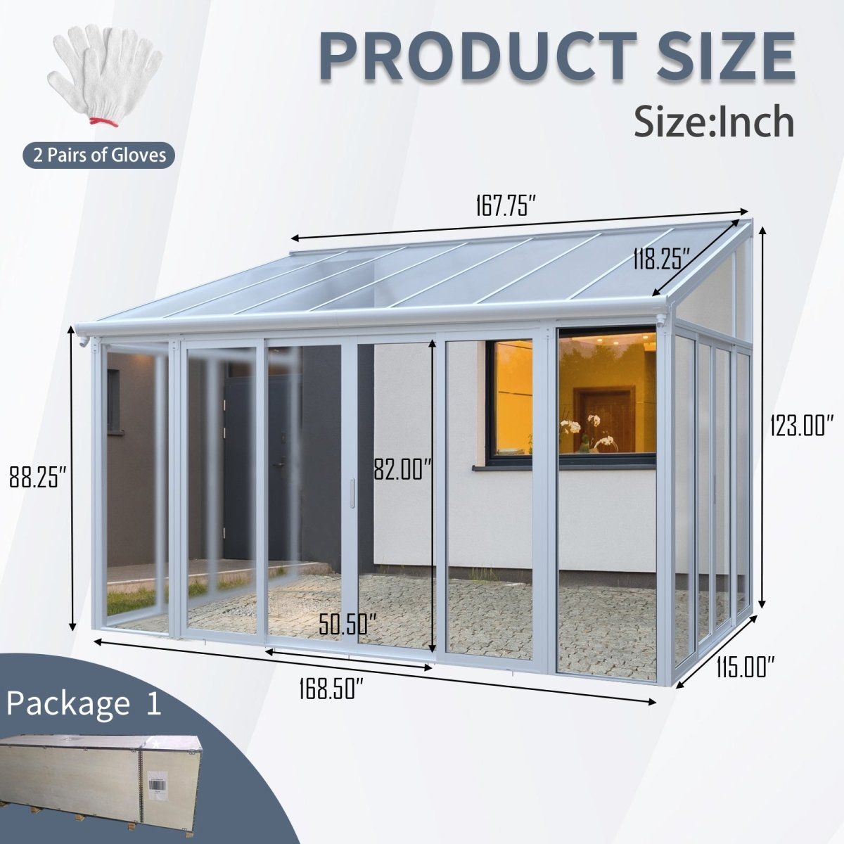 10x14 Lockable Enclosed Patio Cover | Durable Outdoor Shelter