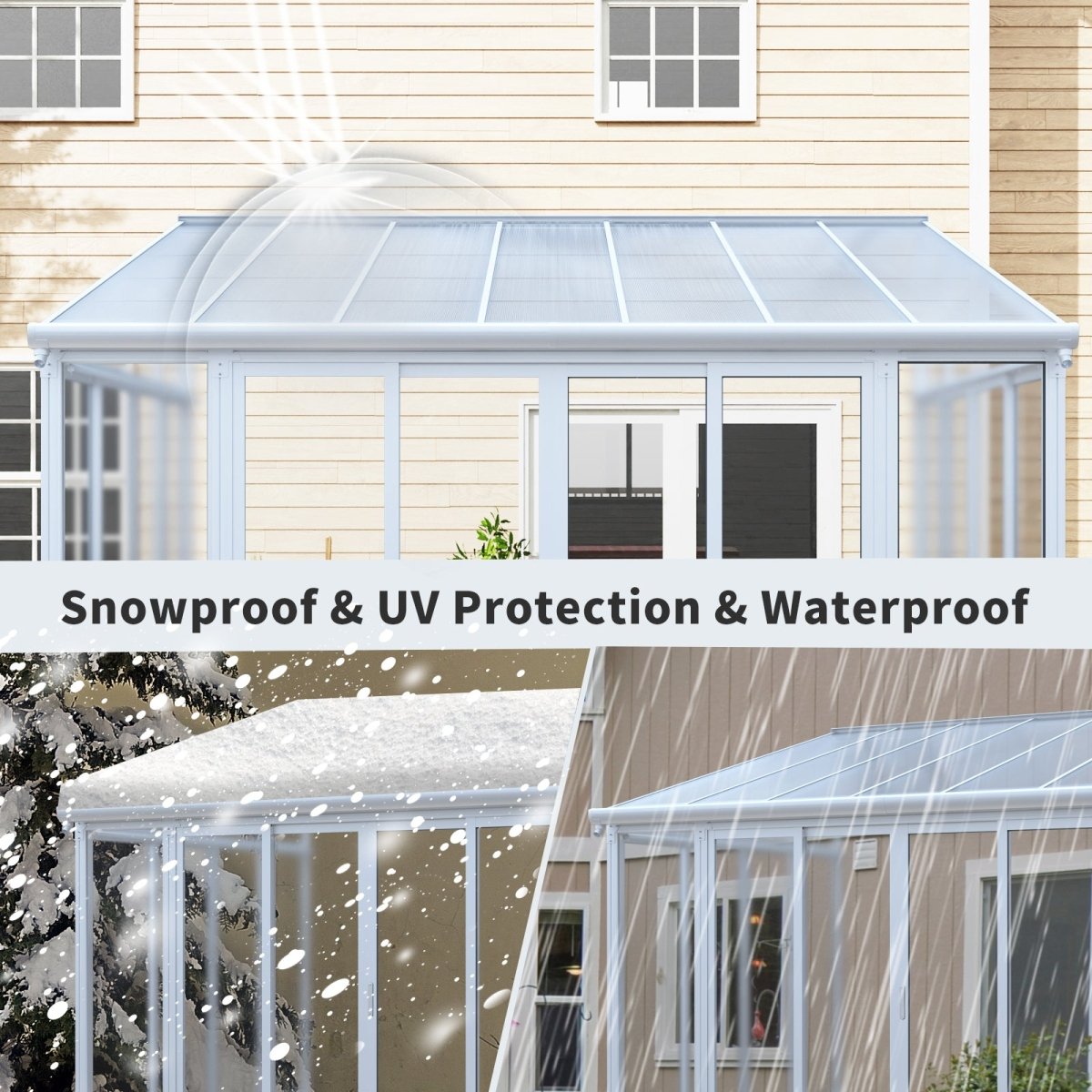 10x14 Lockable Enclosed Patio Cover | Durable Outdoor Shelter