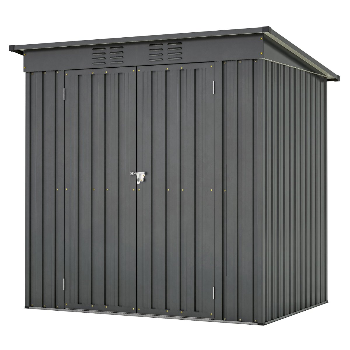 6 x 4 ft Outdoor Metal Storage Shed – All-Weather Tool Shed for Garden, Backyard & Lawn