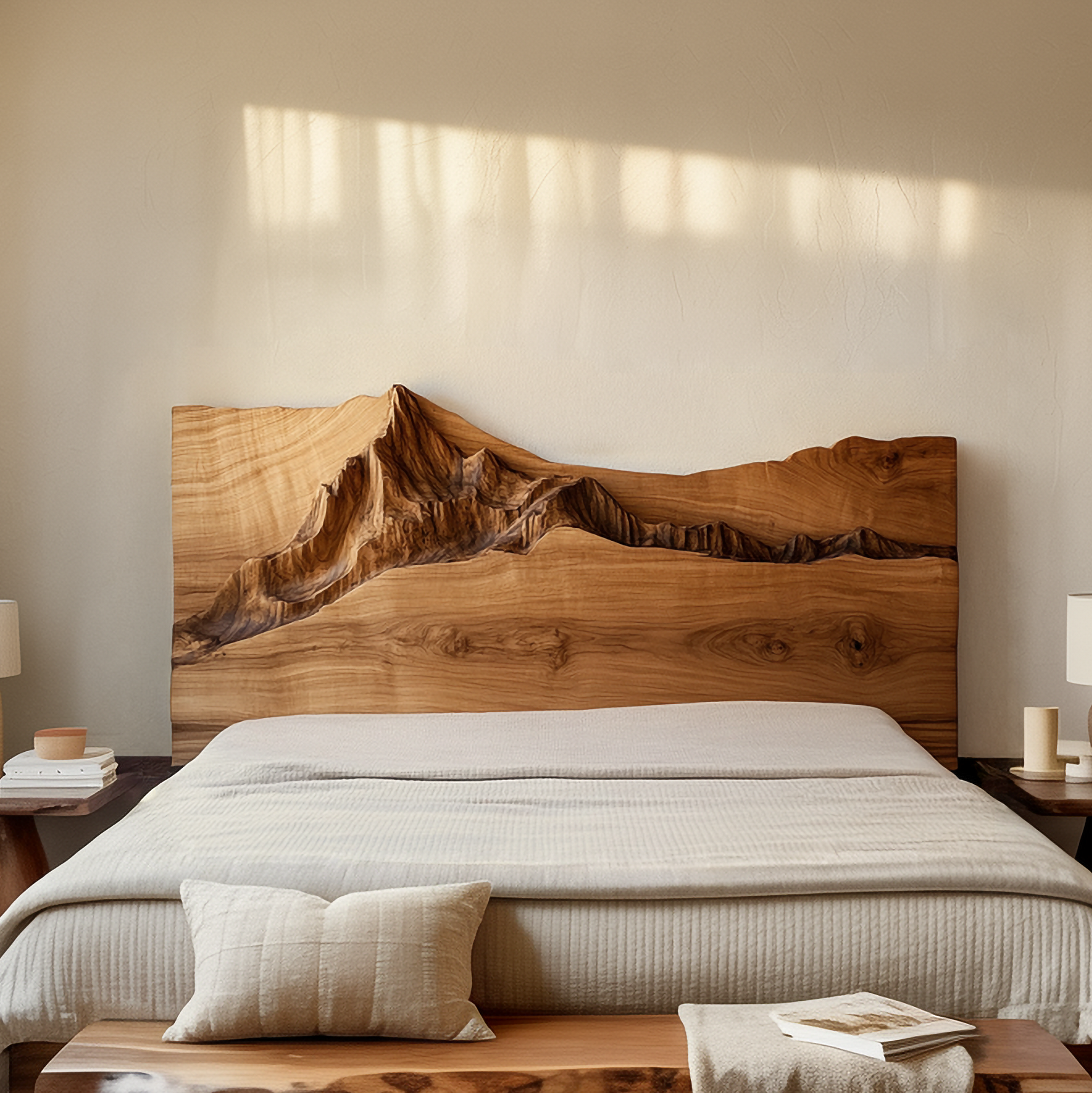 Rustic Organic Headboard For Bedroom Or Relaxing Area