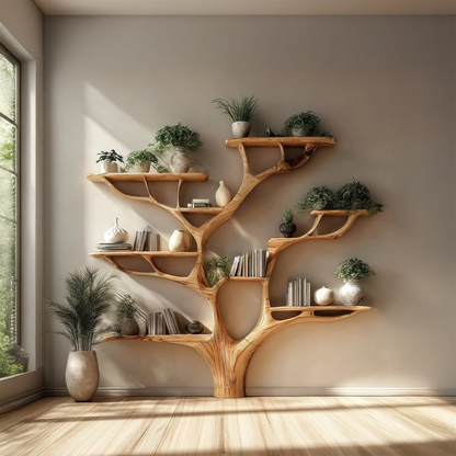 Rustic Tree Bookshelf Nursery Living