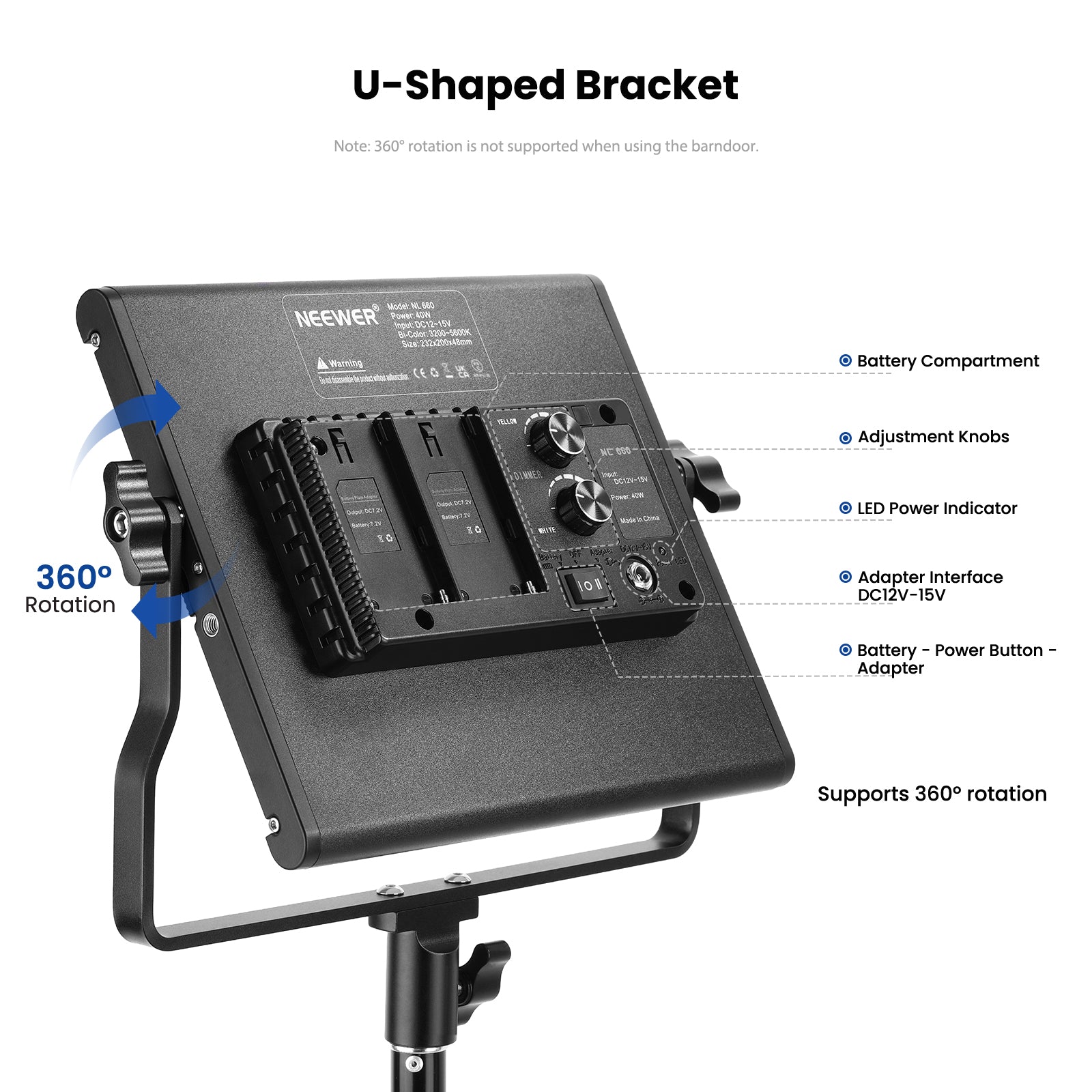 NEEWER NL660 Bi-Color LED Video Light