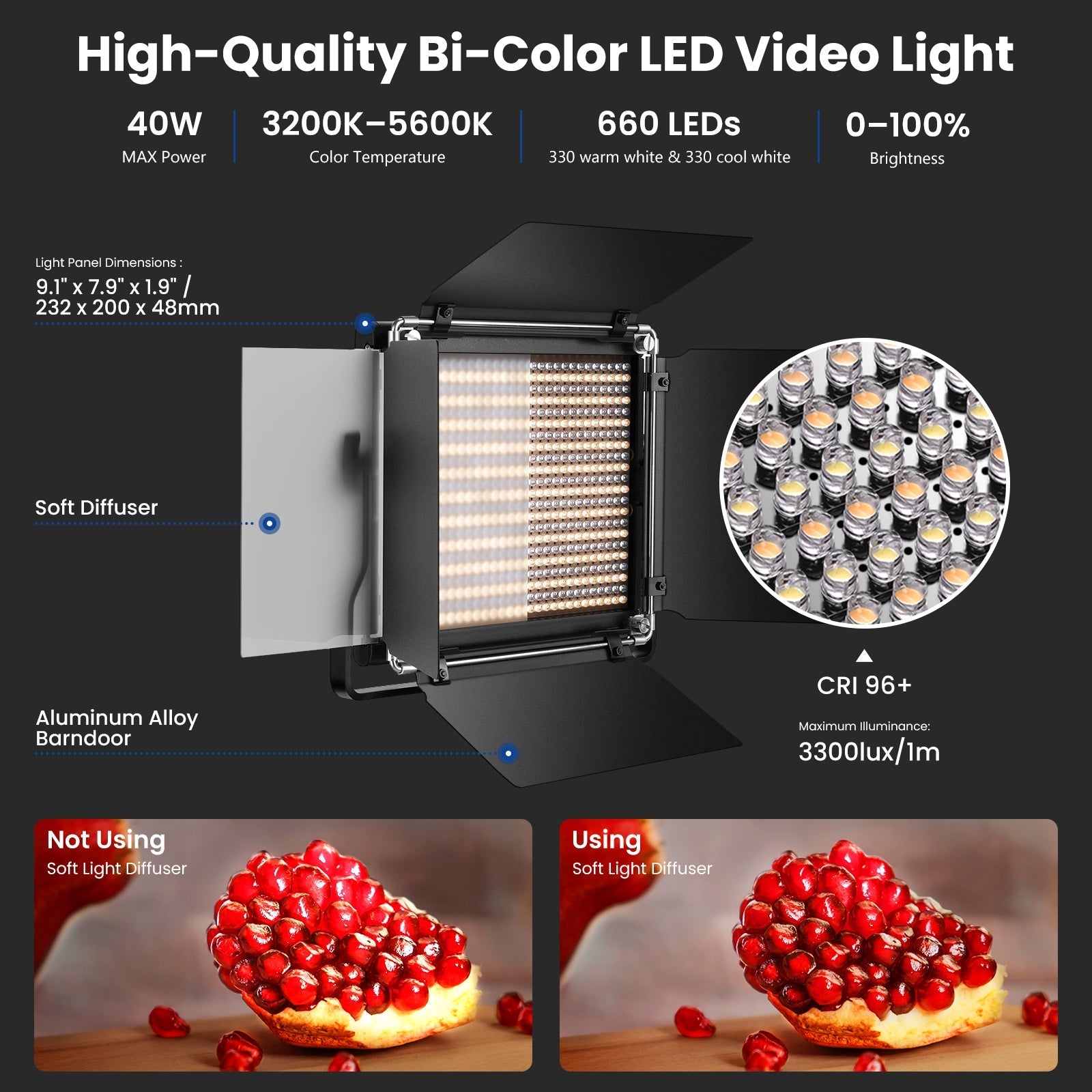 NEEWER NL660 Bi-Color LED Video Light