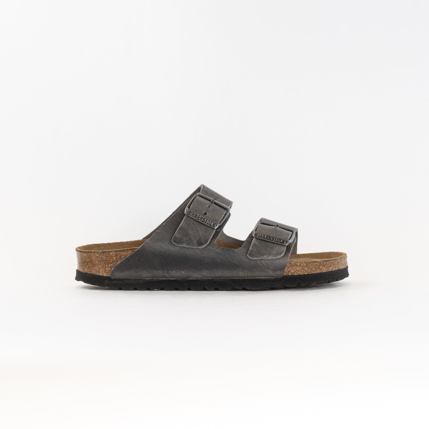 Arizona Weiches Fußbett (Unisex) - Eisengrau Geöltes Leder
