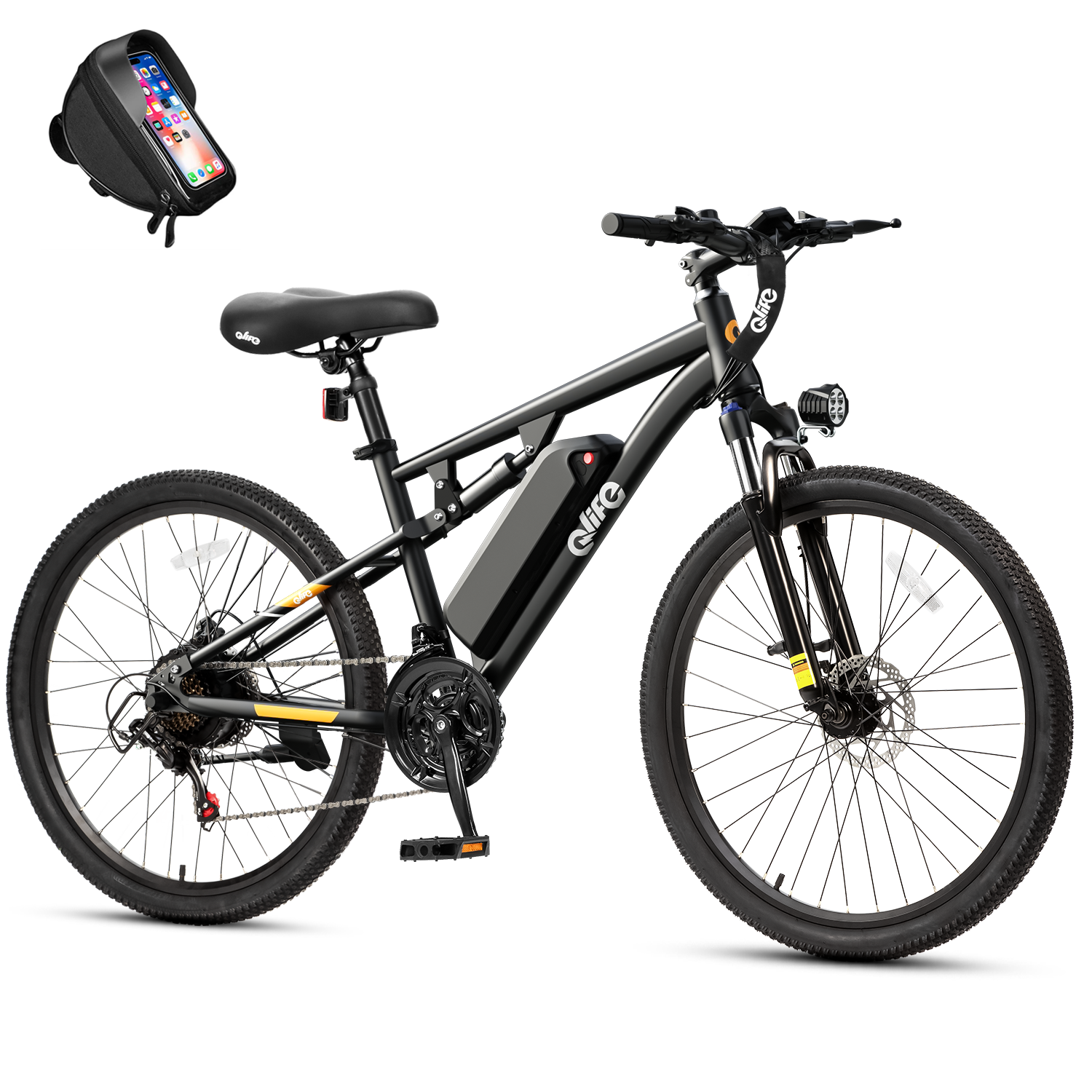 Racer Ultra Step-Over Full-Suspension Mountain eBike for Adults