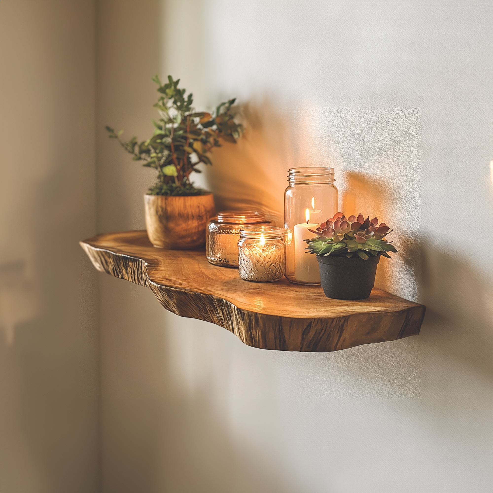 Farmhouse Floating Shelves Live Edge