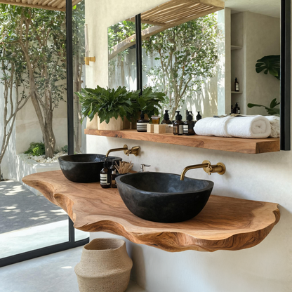 Wooden Vessel Sink Handcrafted For Bathroom Renovation