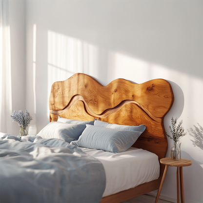 Rustic Sculptural Wall Headboard For Bedroom And Sleeping Space