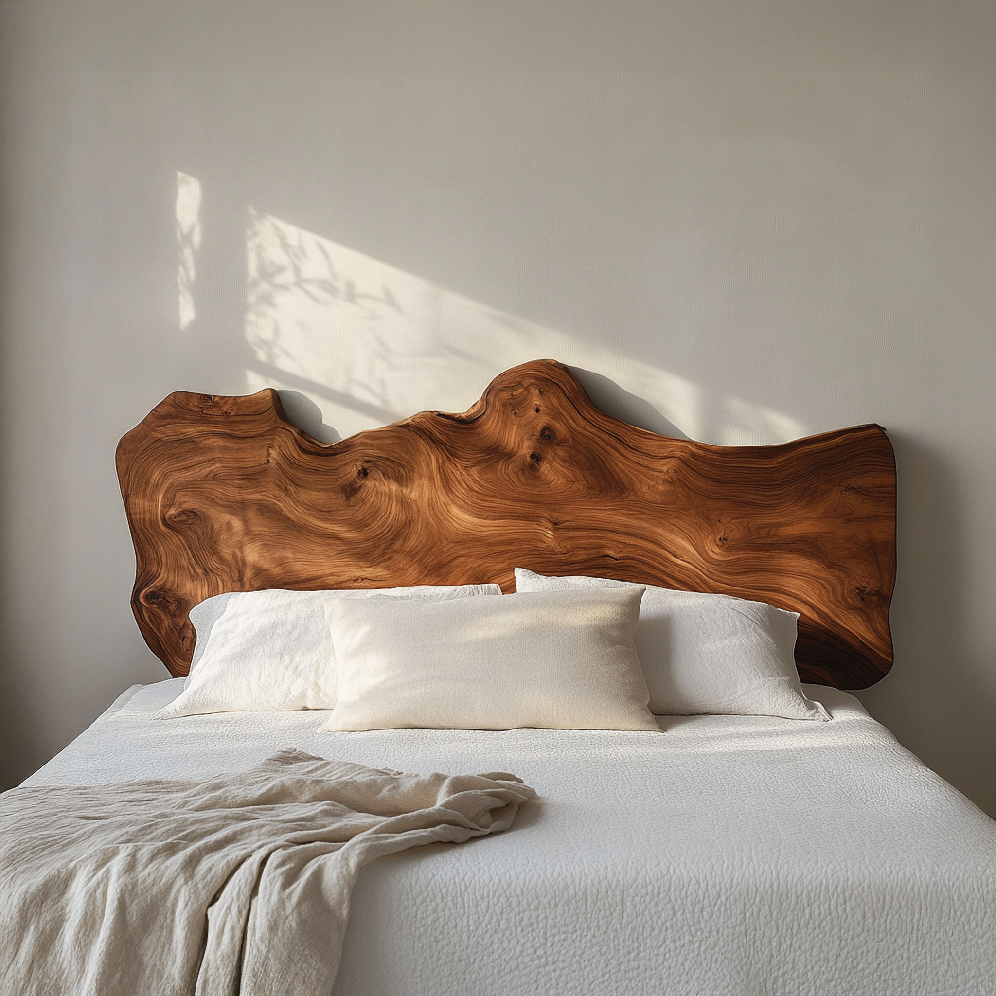 Rustic Organic Form Headboard For Bedroom Or Resting Area