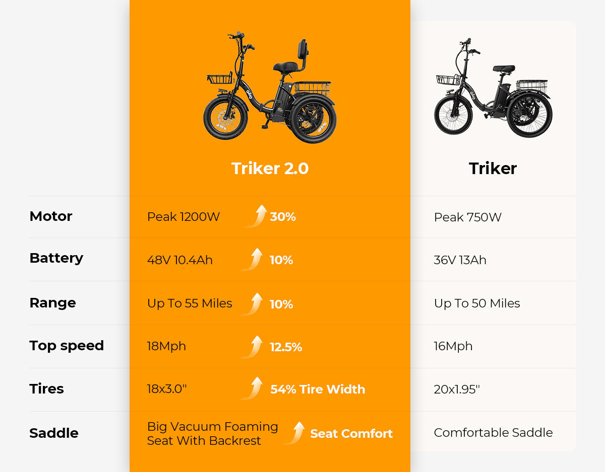 Triker 2.0 Folding 3 Wheels Electric Bike