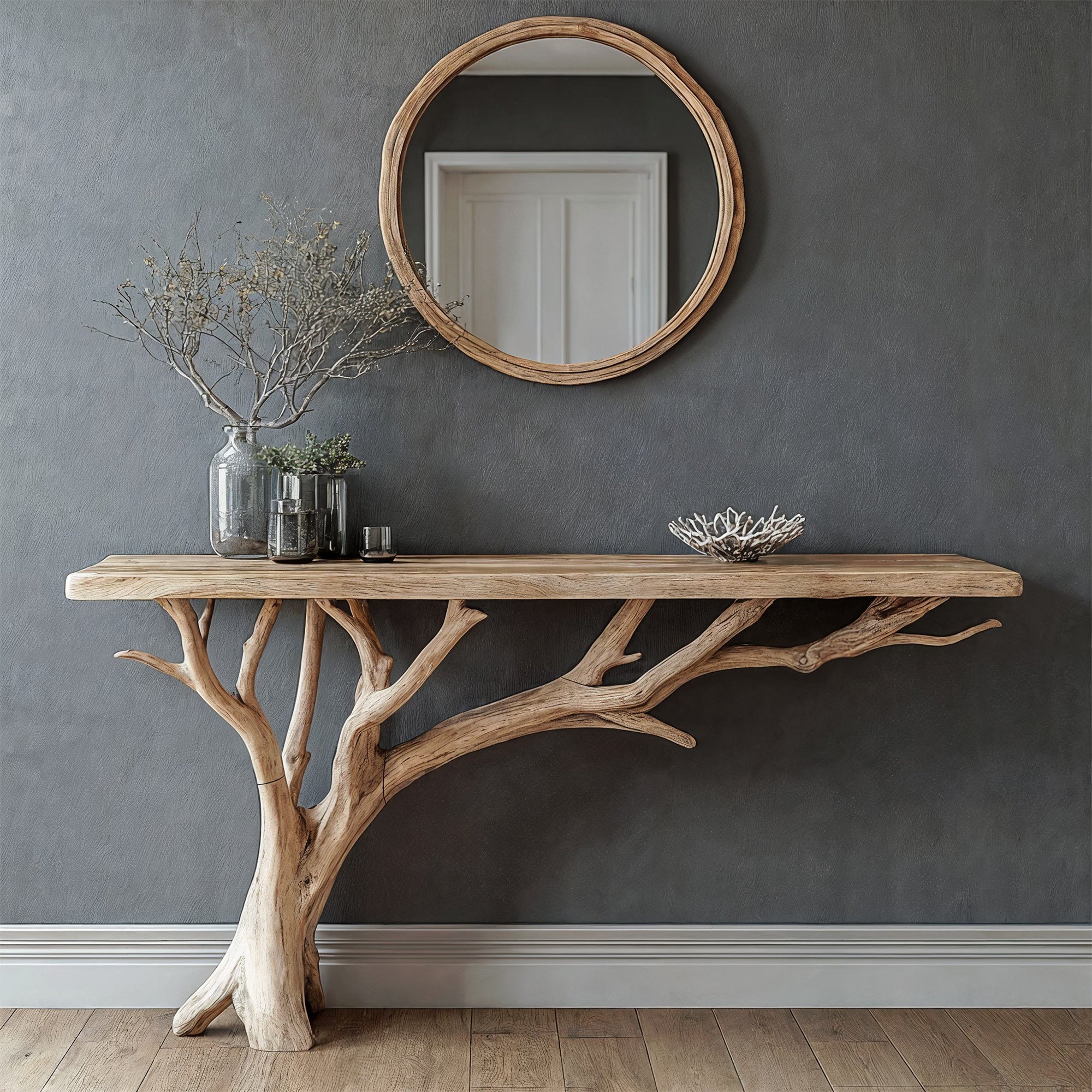 Floating Edge Console Table Handcraft