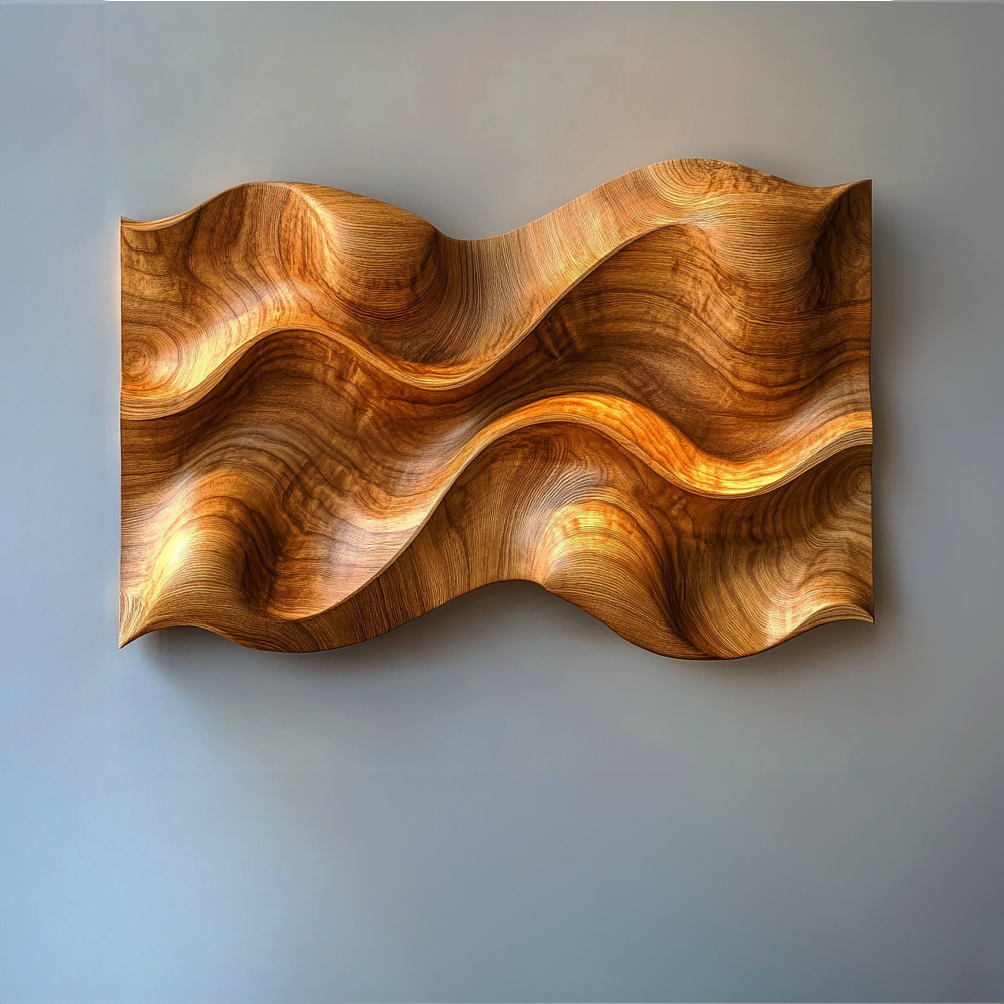 Ripple Grain Solid Wood Wall Art Organic Modern Interior Decor