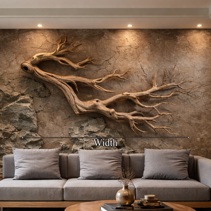 Freeform Wood Branch Wall Art Natural Sculptural Interior Decor
