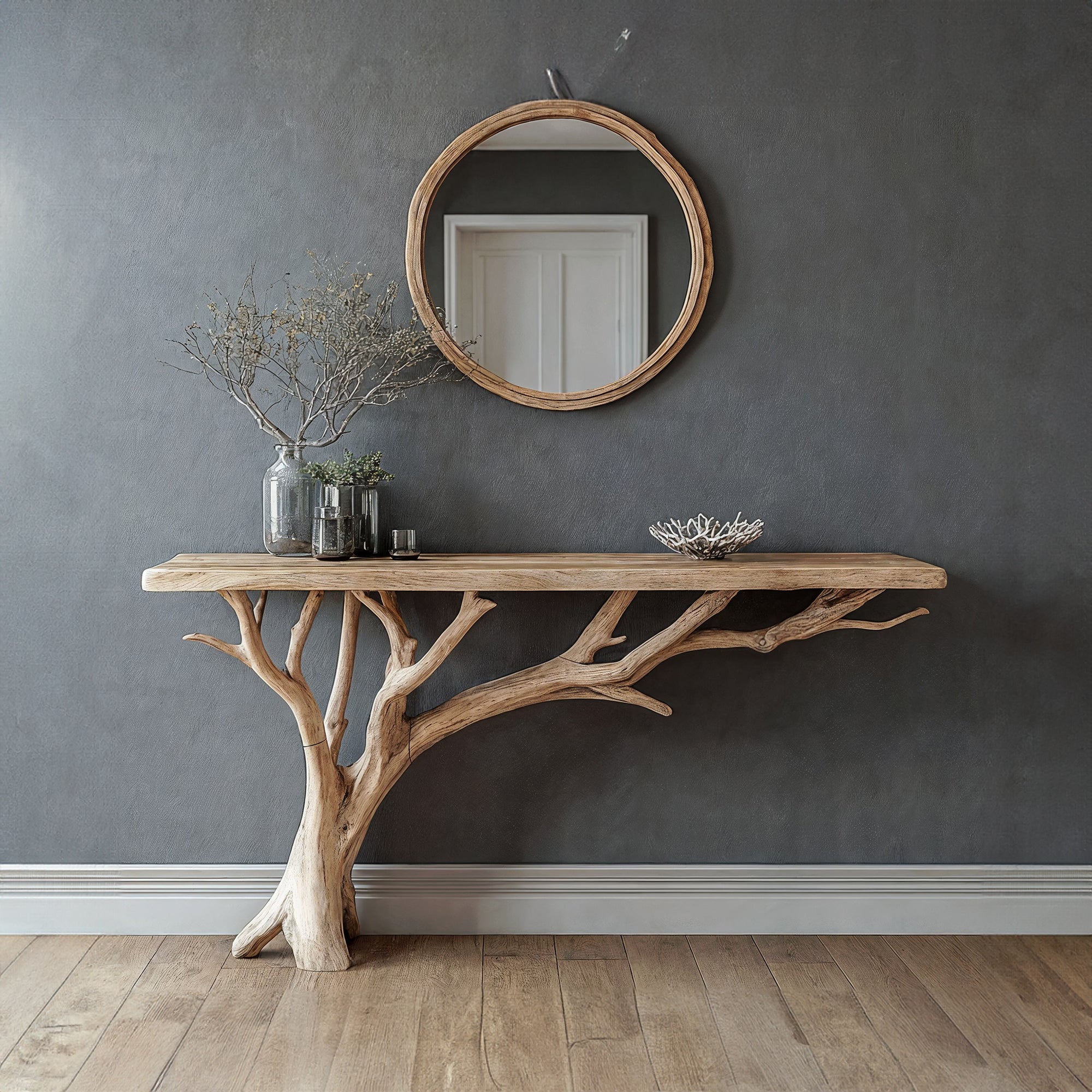 Floating Edge Console Table Handcraft