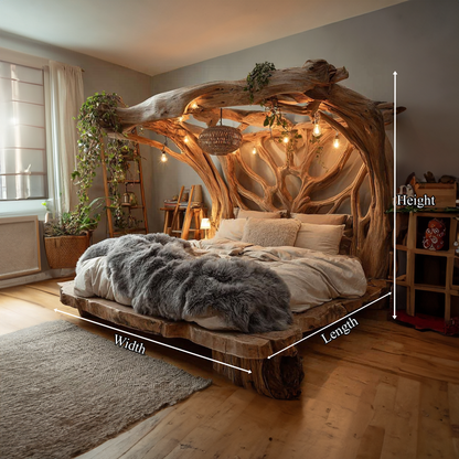 Rustic Tree Bed Modern Bedroom