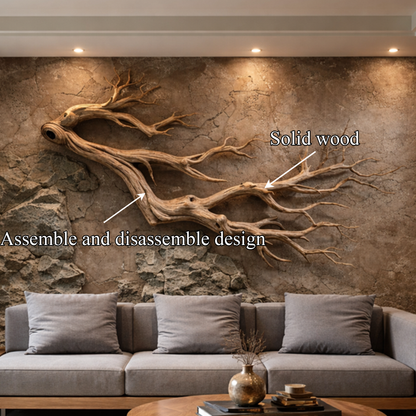 Freeform Wood Branch Wall Art Natural Sculptural Interior Decor