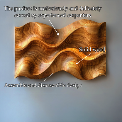 Ripple Grain Solid Wood Wall Art Organic Modern Interior Decor