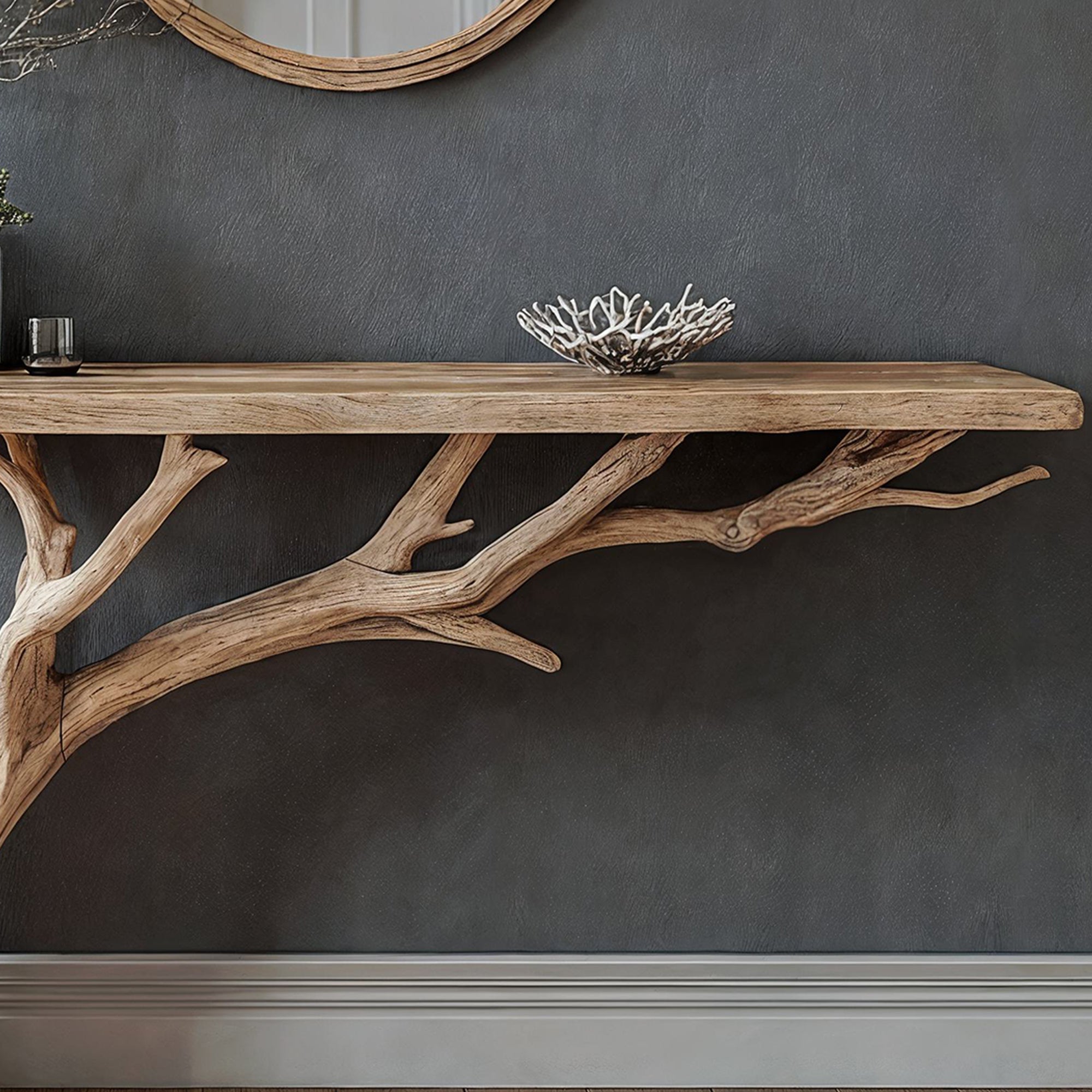Floating Edge Console Table Handcraft