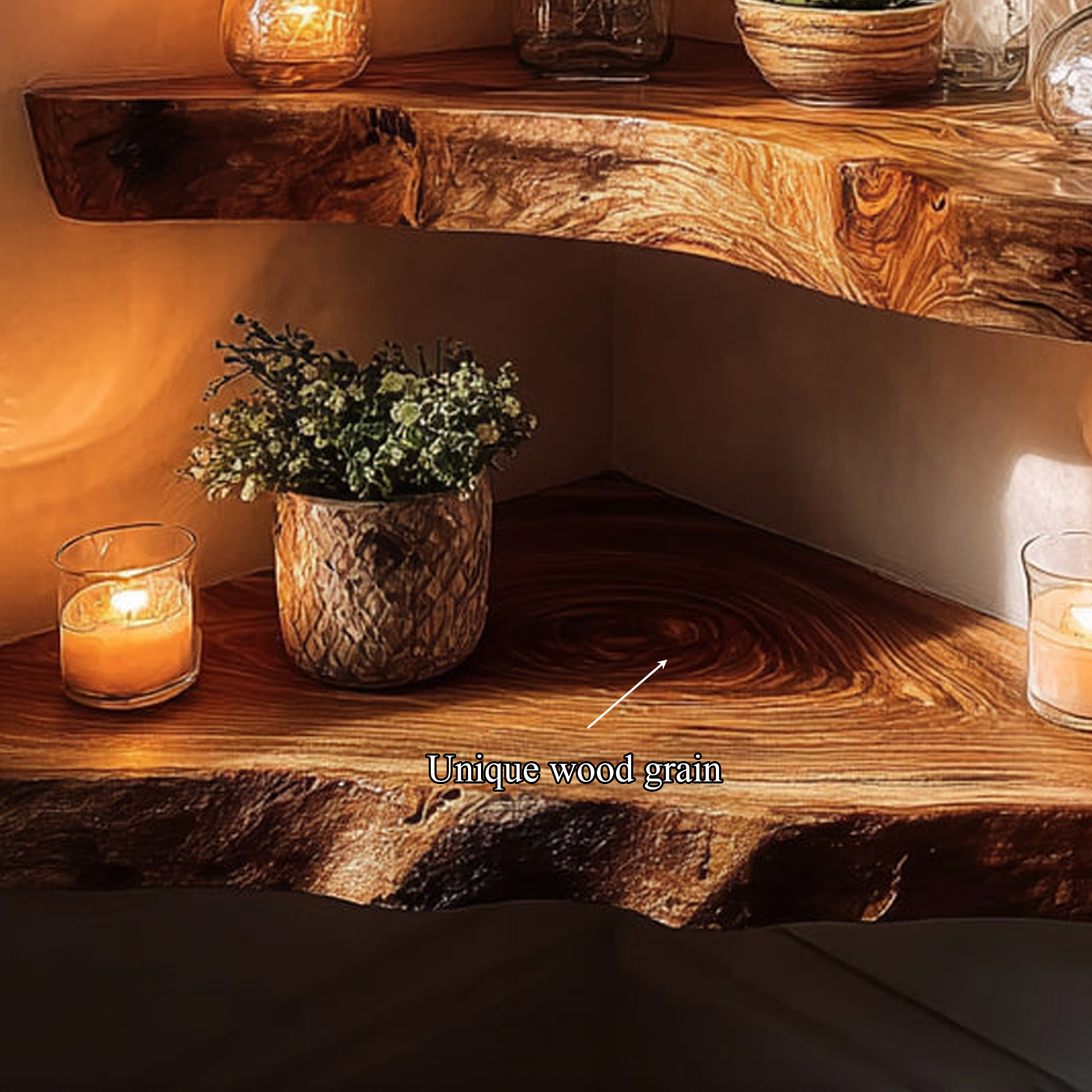 Rustic Floating Shelf Entryway Wall Storage And Decor