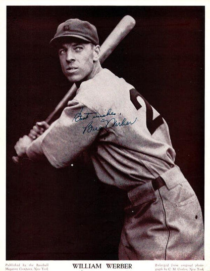 Billy Bill Werber Autographed M114 Baseball Magazine Page Photo Boston Red Sox PSA/DNA #Y05476