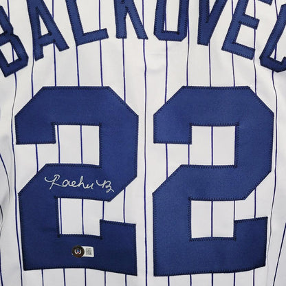 Rachel Balkovec Signed New York Pinstripe Baseball Jersey (Beckett)
