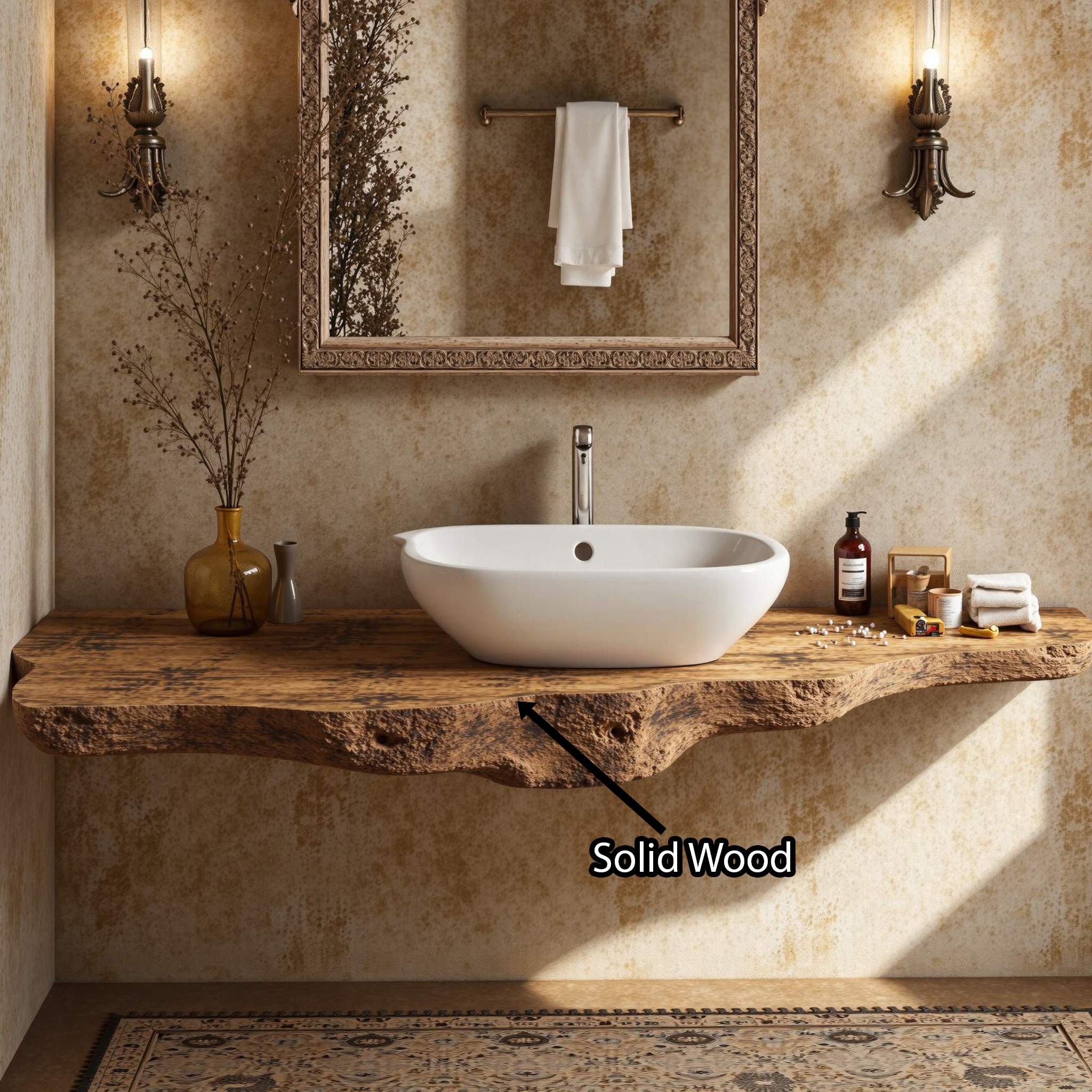 Wooden Floating Bathroom Vanity