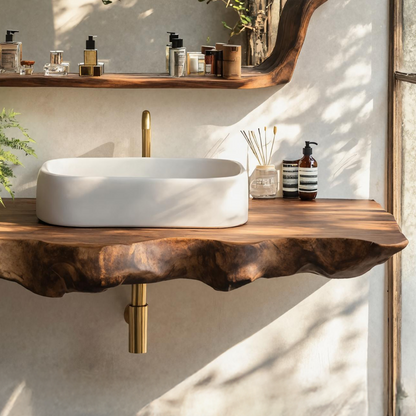 Rustic Wood Vanity For Elegant Bathroom Decor