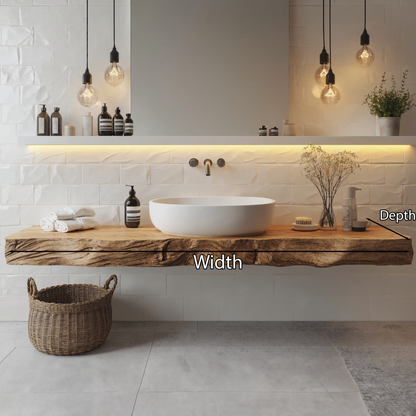 Handcrafted Live Edge Bathroom Vanity For Modern Design