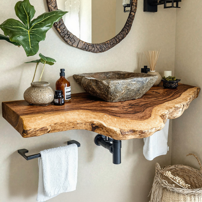 Floating Edge Bathroom Vanity Shelf