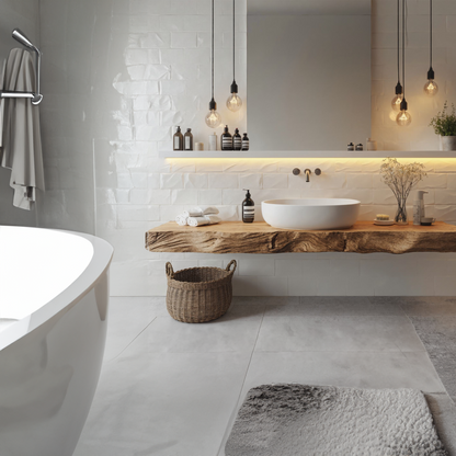 Handcrafted Live Edge Bathroom Vanity For Modern Design