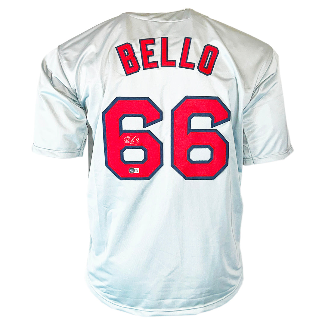 Brayan Bello Signed Boston Grey Baseball Jersey Silver Ink (Beckett)