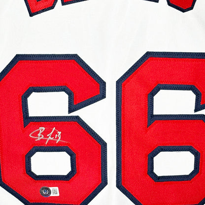 Brayan Bello Signed Boston White Baseball Jersey Silver Ink (Beckett)