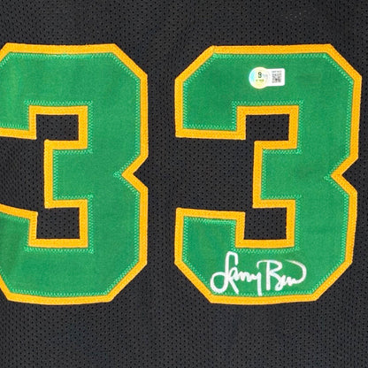 Larry Bird Signed Boston Black Basketball Jersey (Beckett)