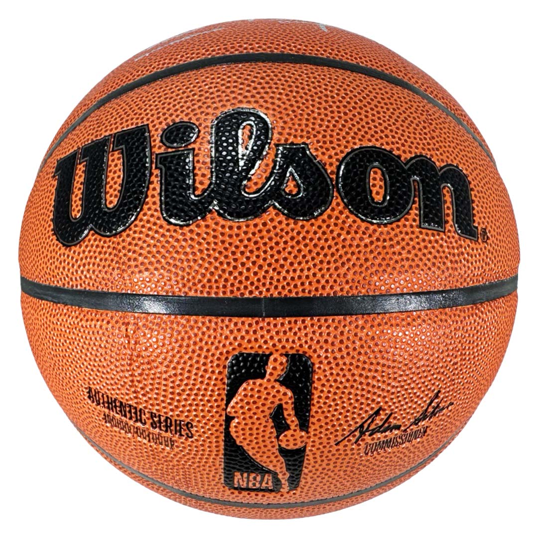 Muggsy Bogues Signed NBA Wilson Authentic Series Basketball Silver Signature (Beckett)