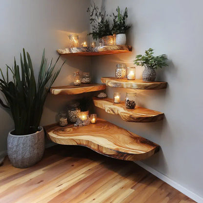 Floating Shelf Live Edge Floating Shelves Solid Wood