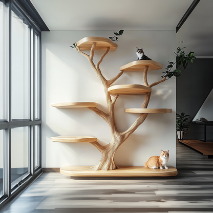 Rustic Cat Tree Natural Wood Cat Furniture Handmade Gift Cat