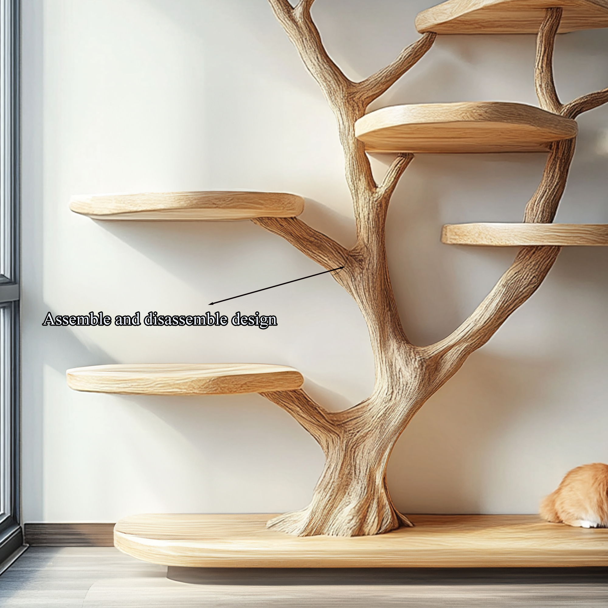 Rustic Cat Tree Natural Wood Cat Furniture Handmade Gift Cat