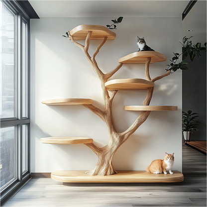 Rustic Cat Tree Natural Wood Cat Furniture Handmade Gift Cat