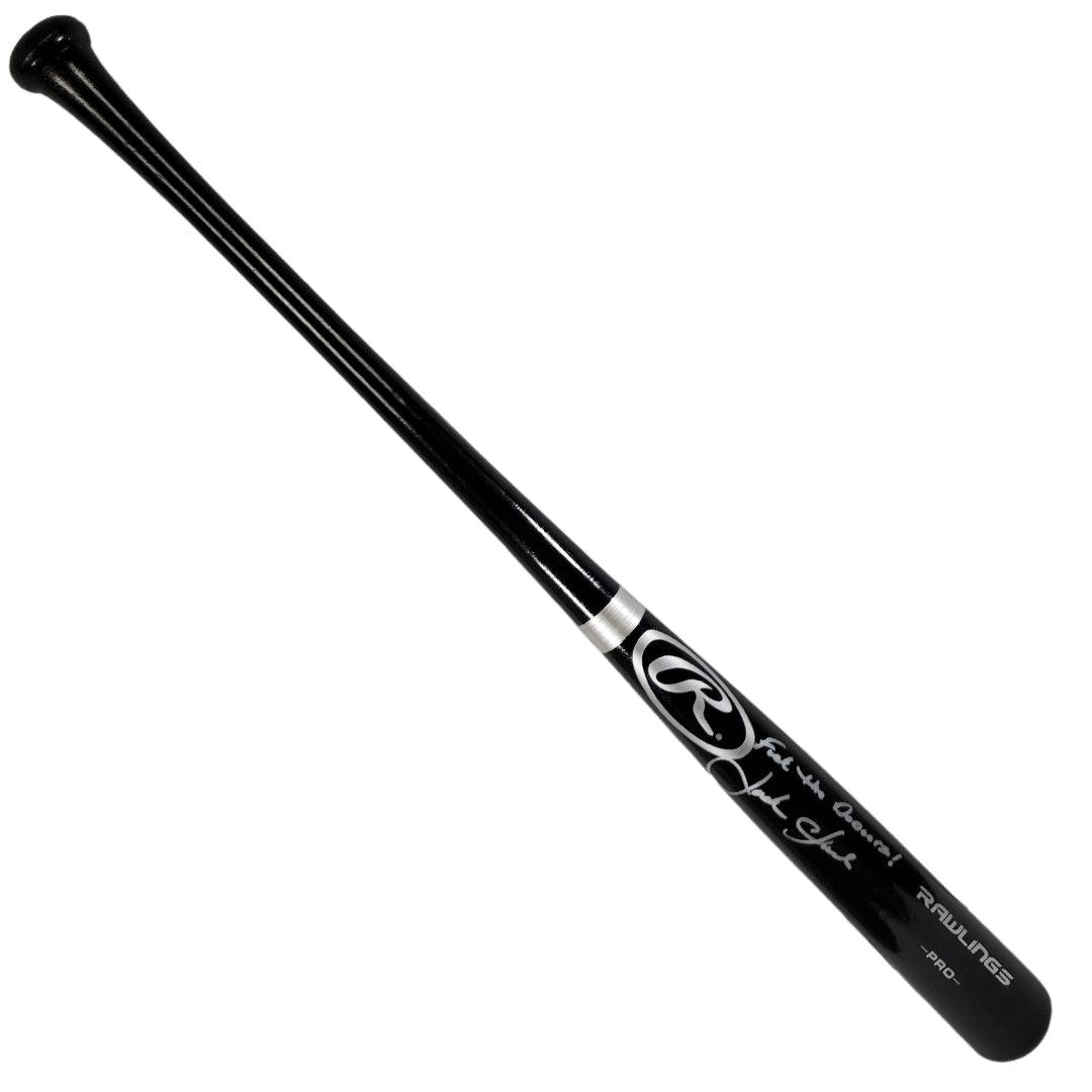 Jack Clark Signed F*** the Dodgers Inscription Rawlings Black Baseball Bat (JSA)