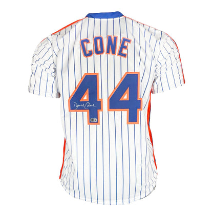 David Cone Signed New York Pinstripe Baseball Jersey (Beckett)