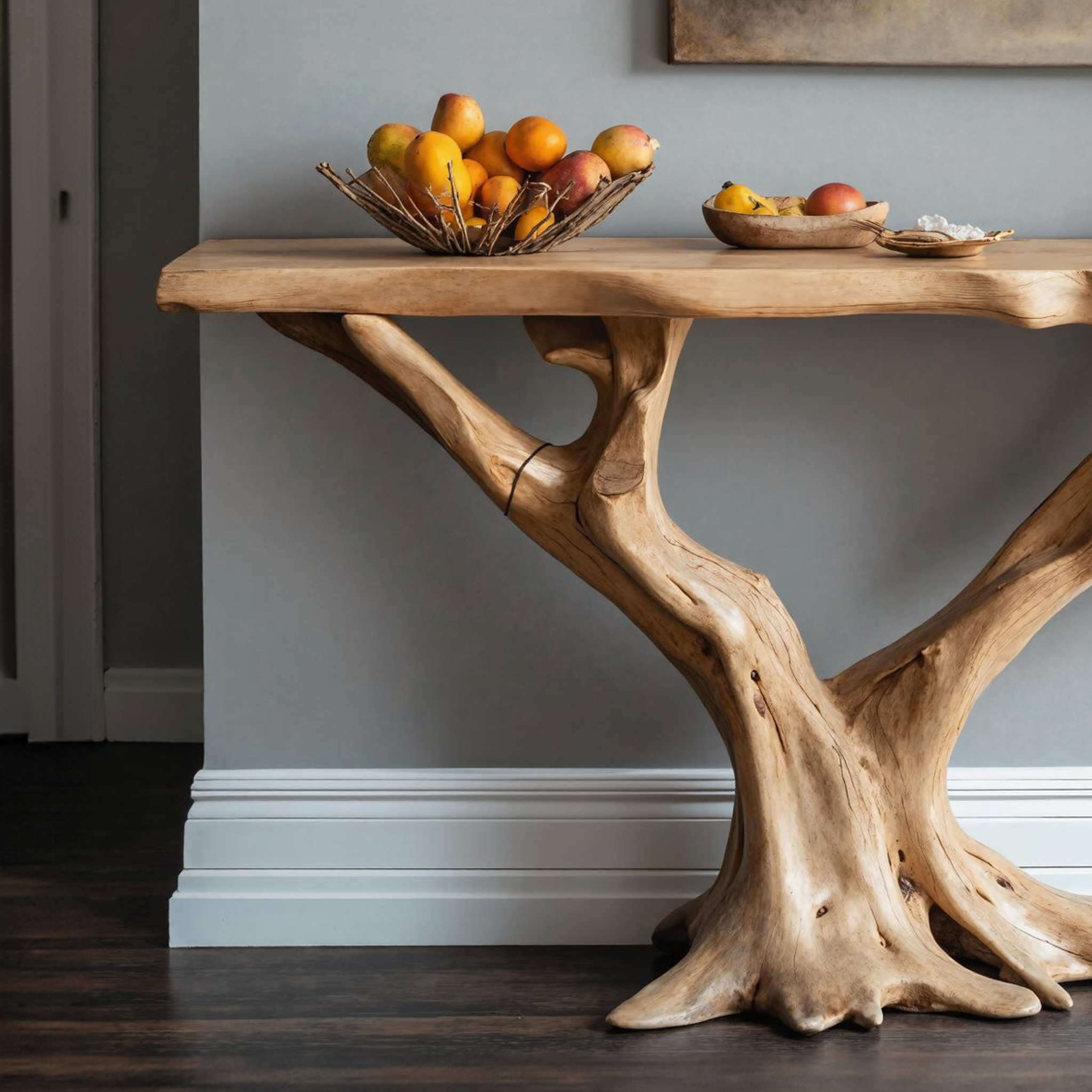 Live Edge Console Table Unique Handcraft